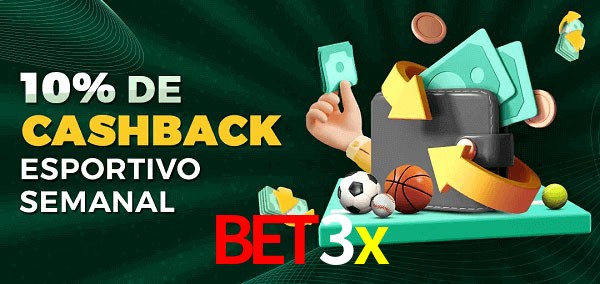 10% de bônus de cashback na bet3x