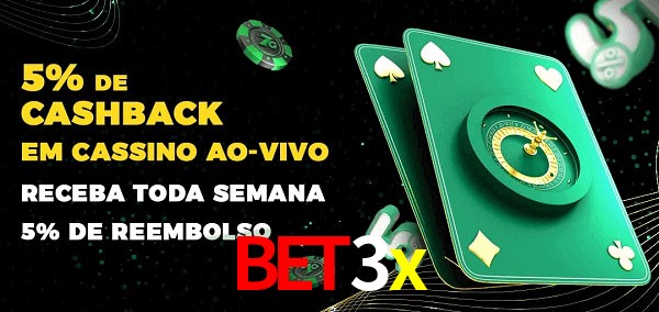 Promoções do cassino ao Vivo bet3x